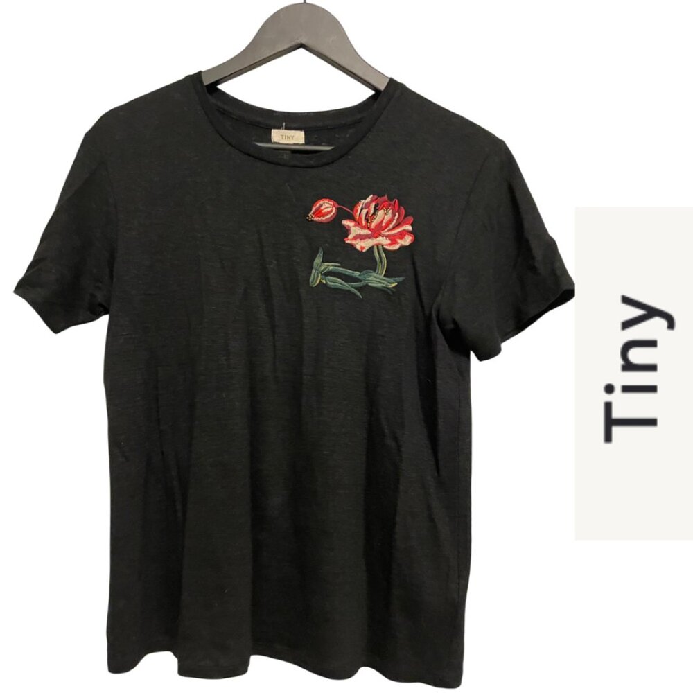 Anthropologie | Tiny Black Linen shirt, Size S